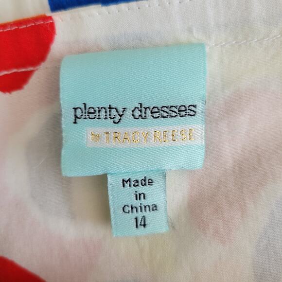 Plenty by Tracy Reese Tabitha Floral Dress Fit Flare Cotton Bold Women 14 - Picture 11 of 13